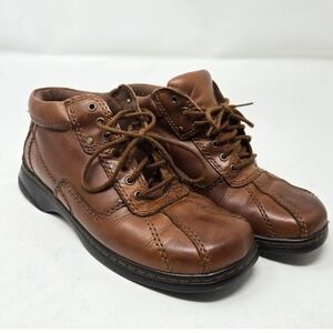 Dr. Scholl's Women's Brown Leather Lace-Up Ankle Boots Comfort Shoes Size 8.5